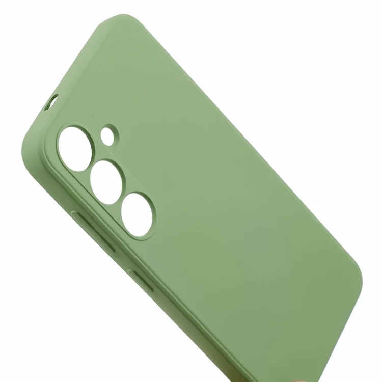 Funda para teléfono Samsung Galaxy S24 de fibra suave con revestimiento de TPU - Verde Matcha