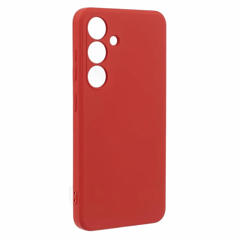 For Samsung Galaxy S24+ Soft Touch Case Fiber Lining TPU Rubberized Phone Cover - Red