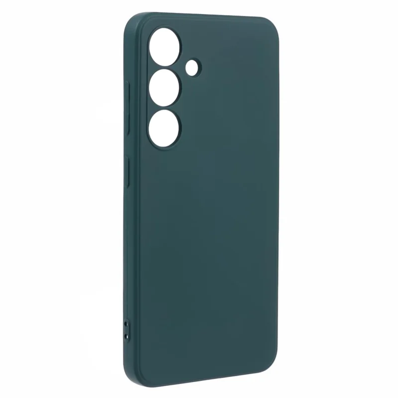 For Samsung Galaxy S24+ Soft Touch Case Fiber Lining TPU Rubberized Phone Cover - Army Green