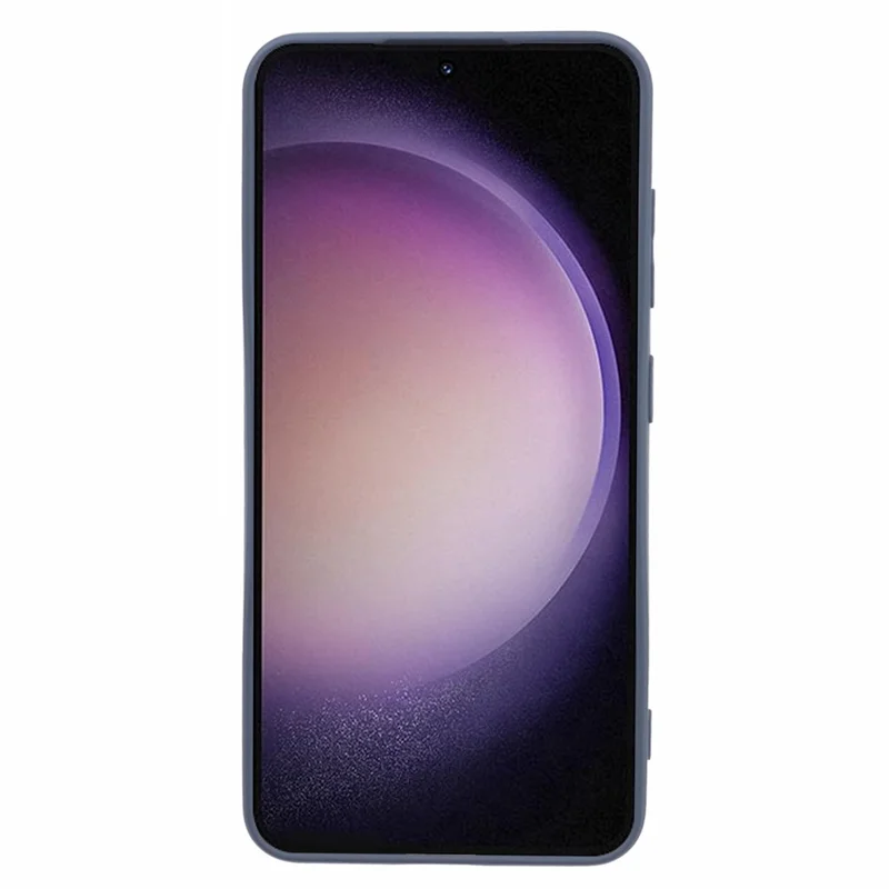 For Samsung Galaxy S24+ Soft Touch Case Fiber Lining TPU Rubberized Phone Cover - Lavender Grey