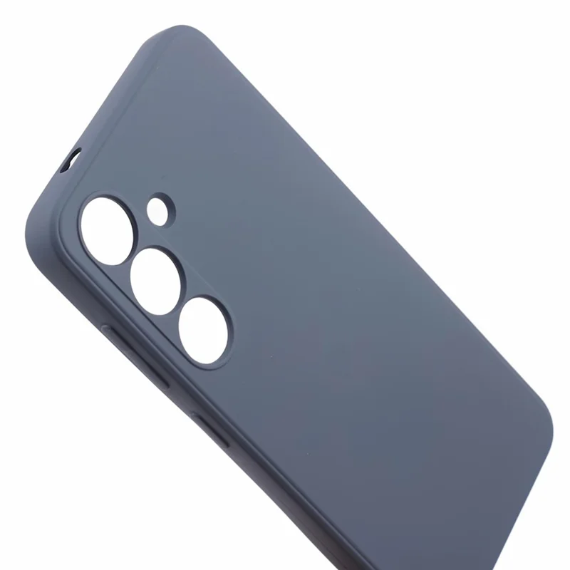 For Samsung Galaxy S24+ Soft Touch Case Fiber Lining TPU Rubberized Phone Cover - Lavender Grey