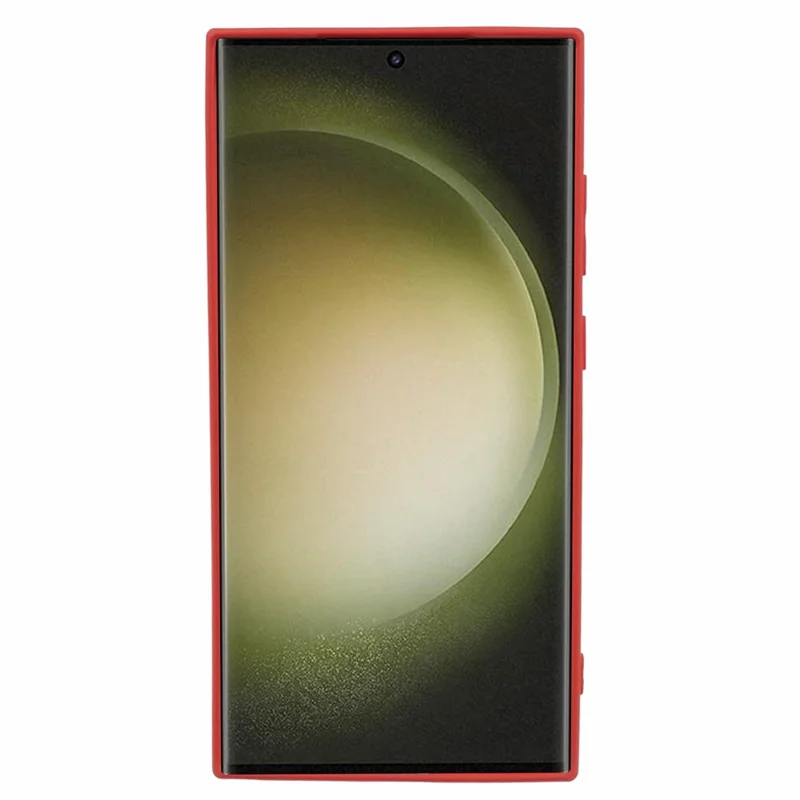 For Samsung Galaxy S24 Ultra TPU Case Soft Fiber Lining Drop Protection Phone Cover - Red