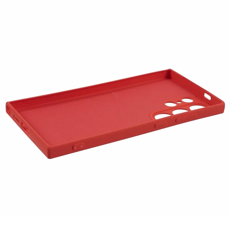 For Samsung Galaxy S24 Ultra TPU Case Soft Fiber Lining Drop Protection Phone Cover - Red