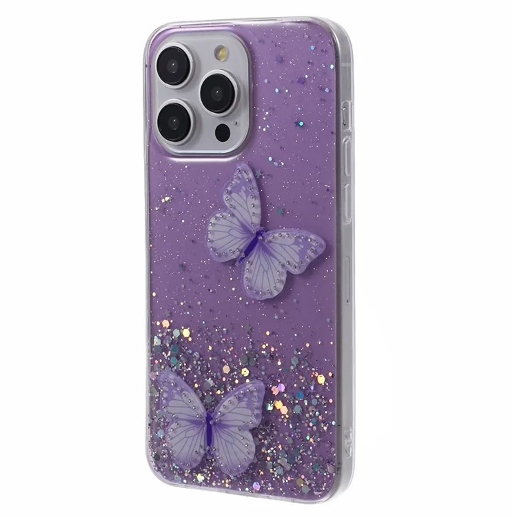AW-Serie für iPhone 12 6,1 Zoll / 12 Pro 6,1 Zoll Hülle TPU+PVC Großes hinteres Linsenloch Schutzhülle - Lila
