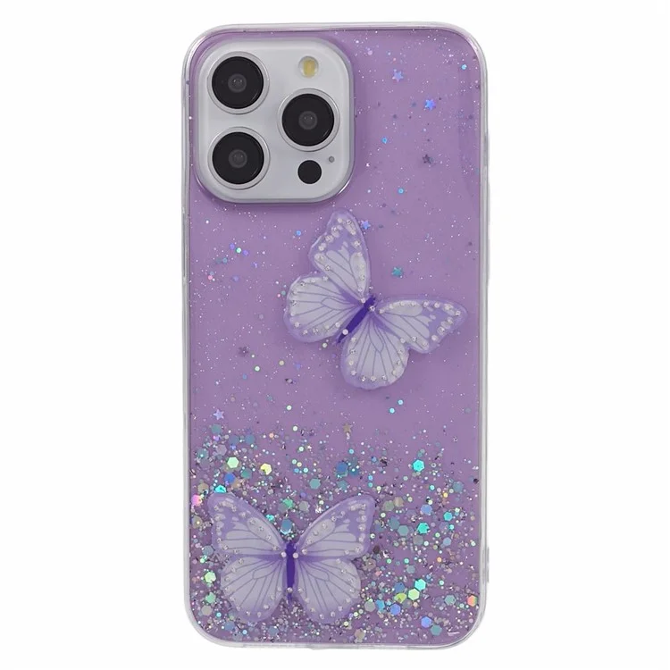 AW-Serie für iPhone 12 6,1 Zoll / 12 Pro 6,1 Zoll Hülle TPU+PVC Großes hinteres Linsenloch Schutzhülle - Lila