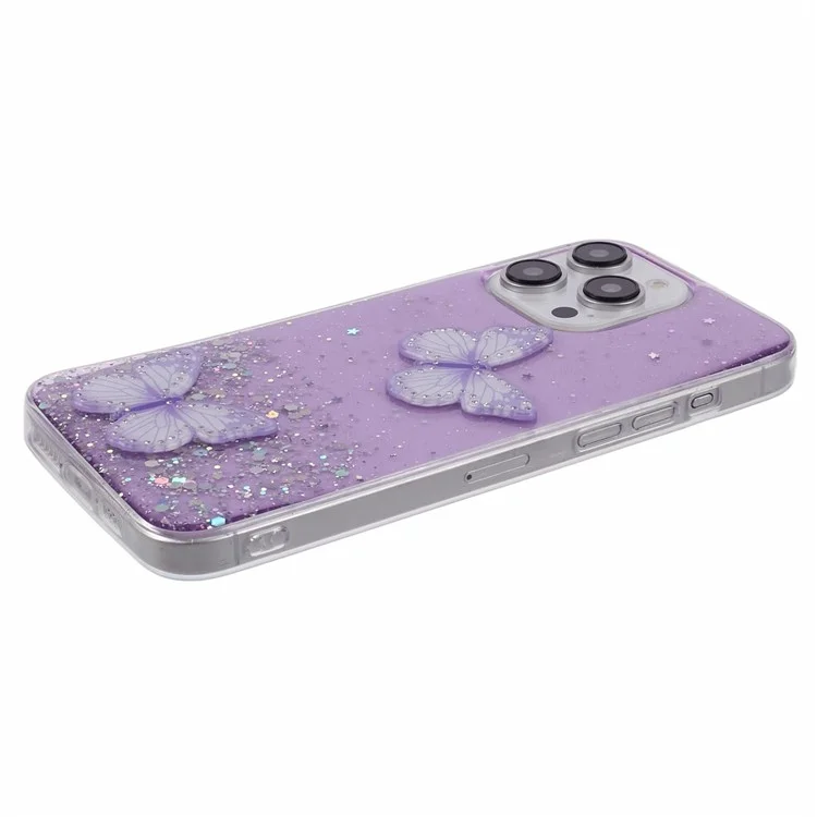 AW-Serie für iPhone 12 6,1 Zoll / 12 Pro 6,1 Zoll Hülle TPU+PVC Großes hinteres Linsenloch Schutzhülle - Lila