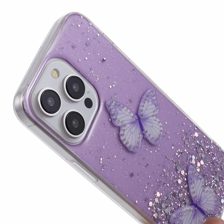 AW-Serie für iPhone 12 6,1 Zoll / 12 Pro 6,1 Zoll Hülle TPU+PVC Großes hinteres Linsenloch Schutzhülle - Lila