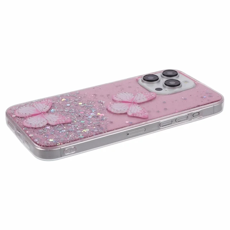 Serie AW para iPhone 12 de 6,1 pulgadas / 12 Pro de 6,1 pulgadas Funda TPU+PVC con gran agujero para la lente trasera Funda protectora de teléfono - Rosa