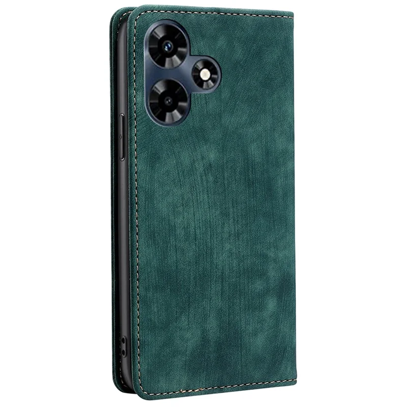 For Infinix Hot 30 Cell Phone Case RFID Blocking Wallet Leather Protection Cover - Green