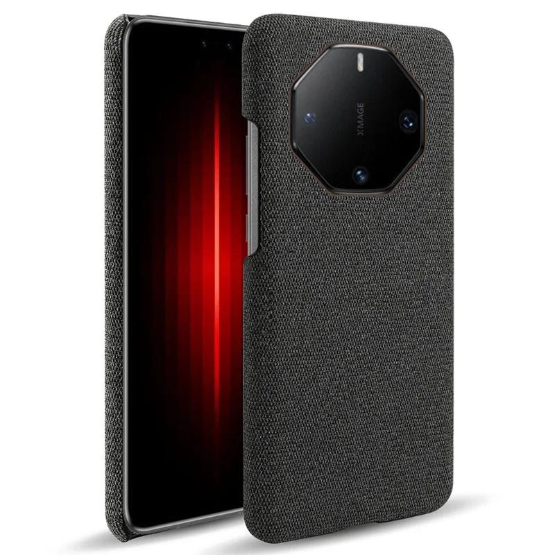 For Huawei Mate 60 RS Ultimate Phone Case Cloth+PC Cushion Cover - Black
