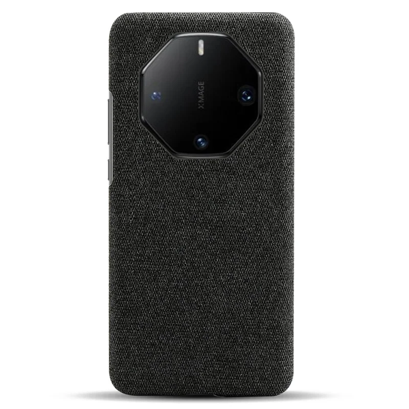For Huawei Mate 60 RS Ultimate Phone Case Cloth+PC Cushion Cover - Black