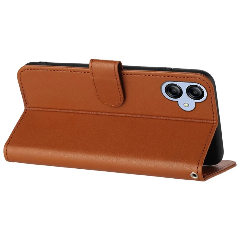 For Samsung Galaxy A05 4G Phone Cases Mandala Flower Leather Wallet Mobile Cover with Strap - Coffee