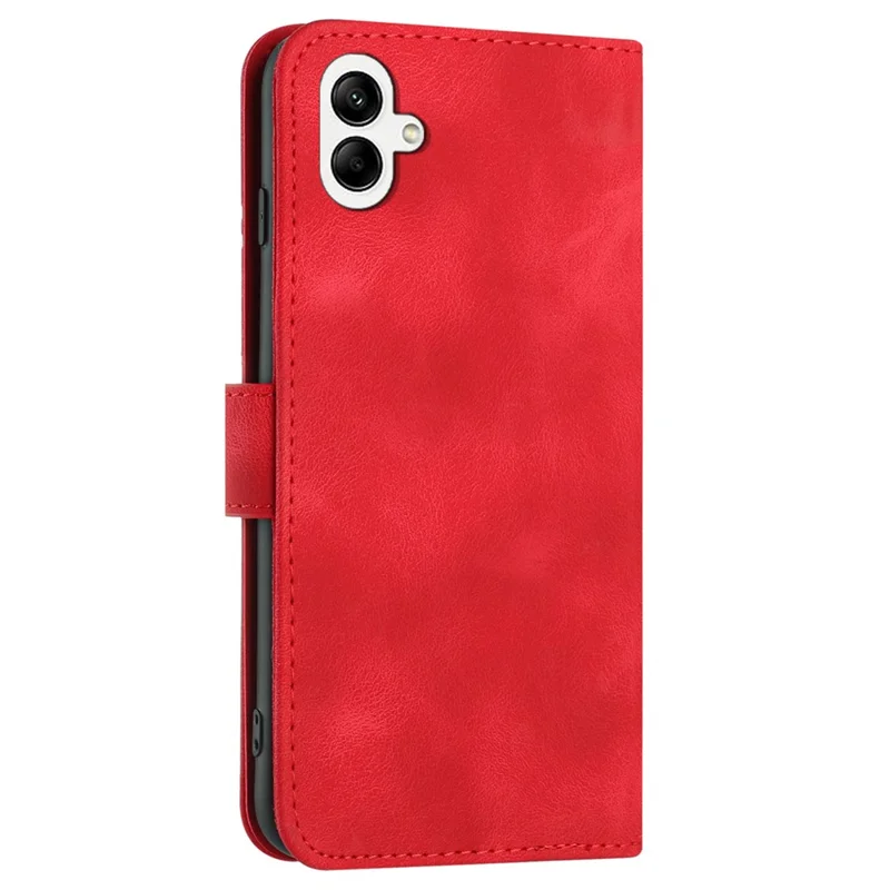YX0040 For Samsung Galaxy A05 4G Case Stand Wallet Imprinted Phone Cover - Red