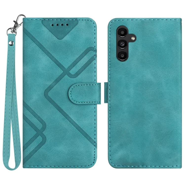 YX0040 Para Samsung Galaxy S24 Case Phone Capa de Couro com Suporte e Carteira - Azul Bebê