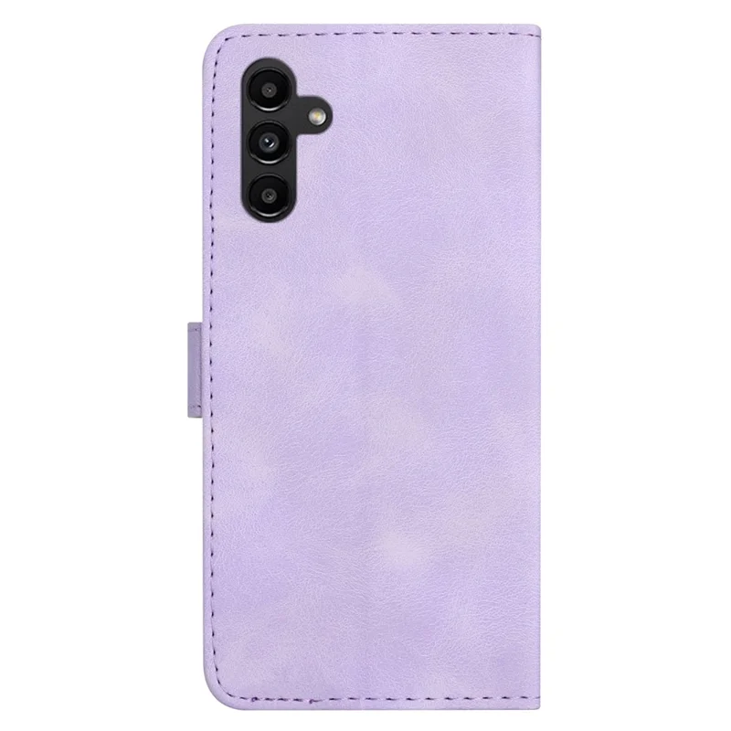 YX0040 Funda para Samsung Galaxy S24+ Imprinted Leather Stand Phone Cover - Púrpura claro