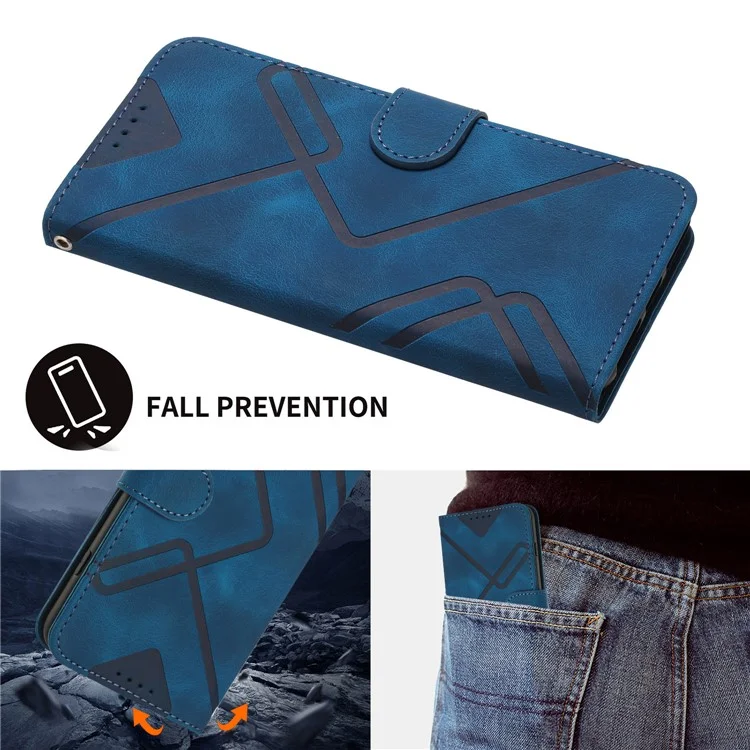 YX0040 Кейс для Samsung Galaxy A05s 4G PU Leather Wallet Phone Cover - Sapphire