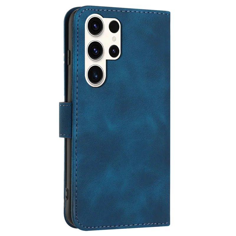 YX0040 For Samsung Galaxy S24 Ultra Case Geometric Pattern Imprinted Wallet Cover - Sapphire