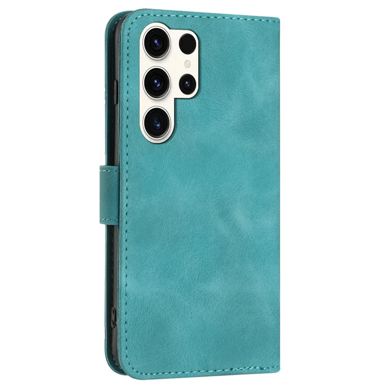 YX0040 til Samsung Galaxy S24 Ultra Case Geometrisk Mønster Printet Wallet Cover - Babyblå