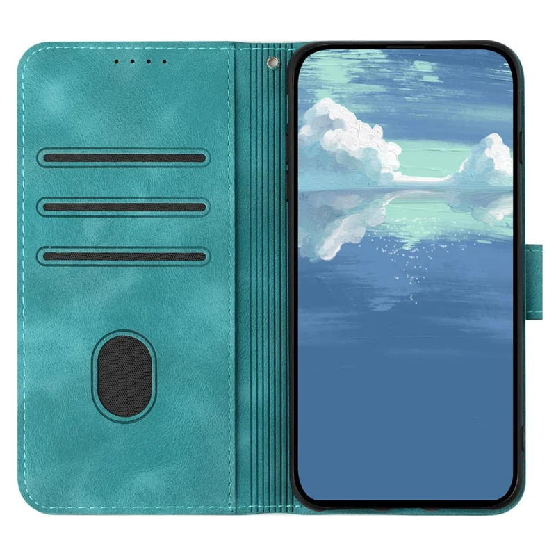 YX0040 til Samsung Galaxy S24 Ultra Case Geometrisk Mønster Printet Wallet Cover - Babyblå