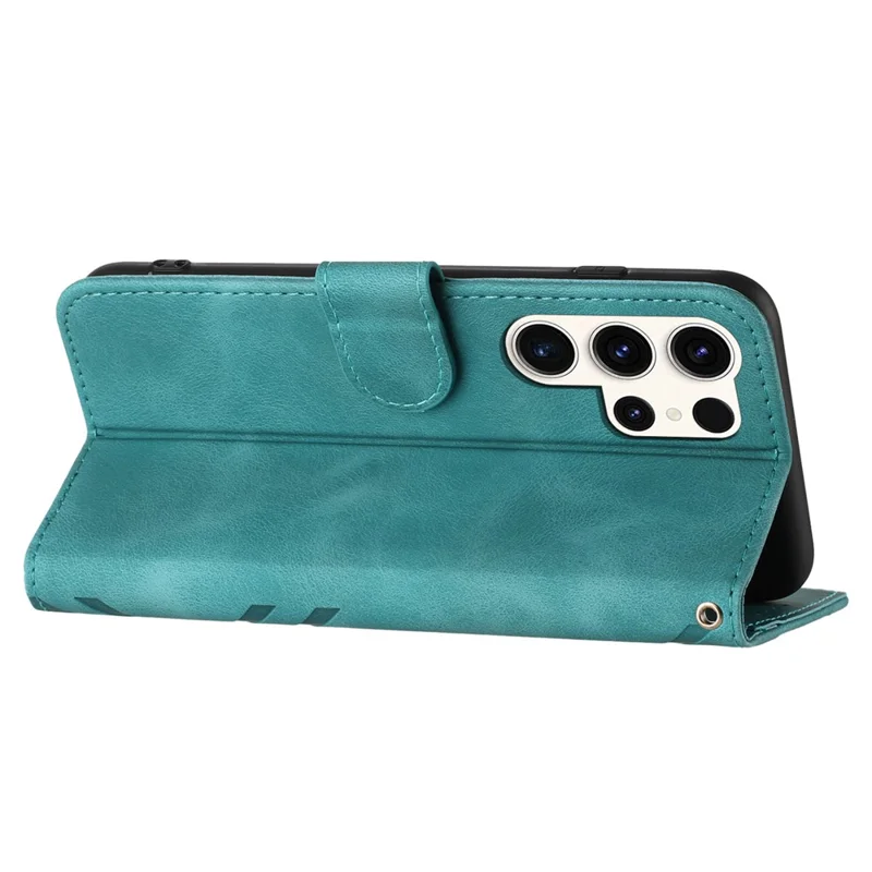 YX0040 til Samsung Galaxy S24 Ultra Case Geometrisk Mønster Printet Wallet Cover - Babyblå