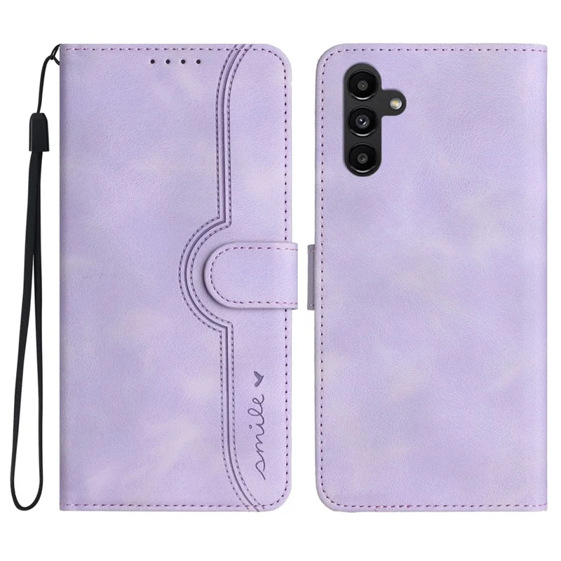 YX0030 For Samsung Galaxy A05s 4G Case Wallet Stand Imprinted Phone Cover - Purple