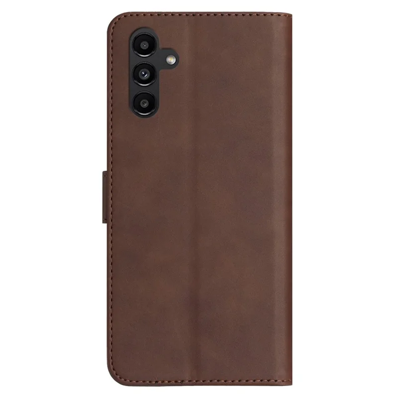 YX0030 For Samsung Galaxy S24+ Case Leather Phone Cover with Wallet Stand - Coffee