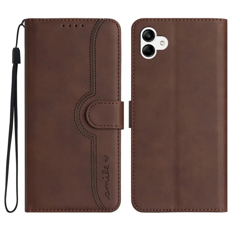 YX0030 For Samsung Galaxy A05 4G Case Wallet Full Protection Phone Cover - Coffee
