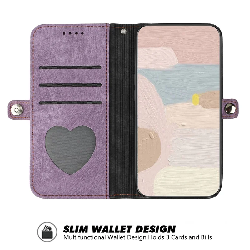 YX0020 For Samsung Galaxy A05s 4G Leather Case Stand Wallet Phone Cover - Purple