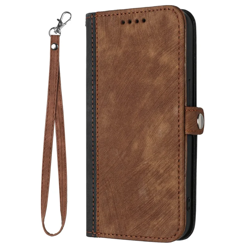 YX0020 For Samsung Galaxy A05s 4G Leather Case Stand Wallet Phone Cover - Coffee