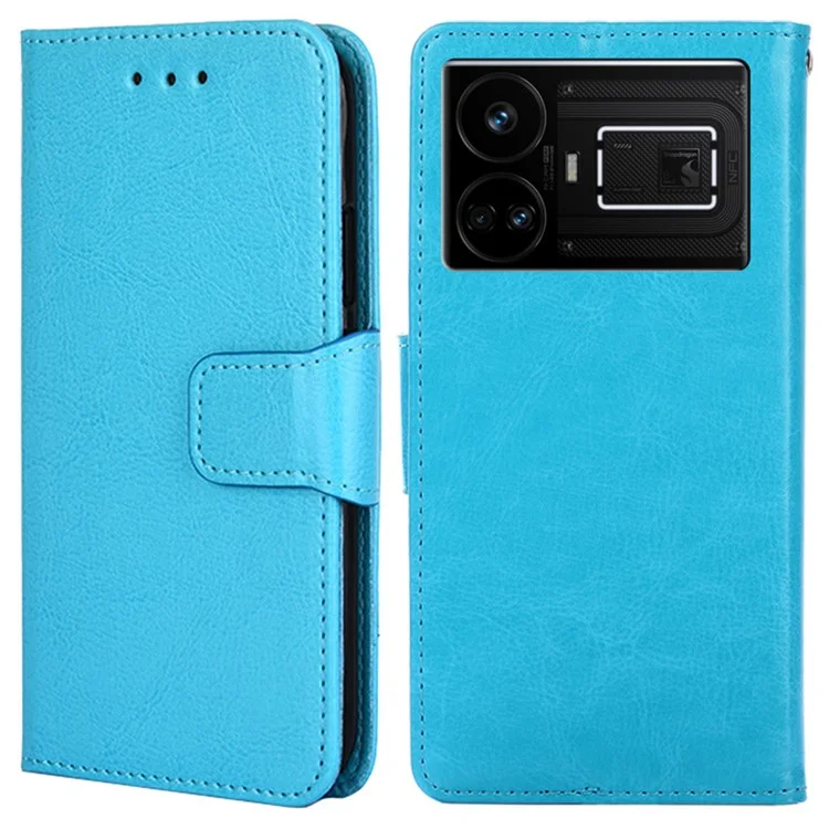 Per Realme GT5 5G / GT5 240W 5G Case Full Protection Stand Wallet Cover - Baby Blue