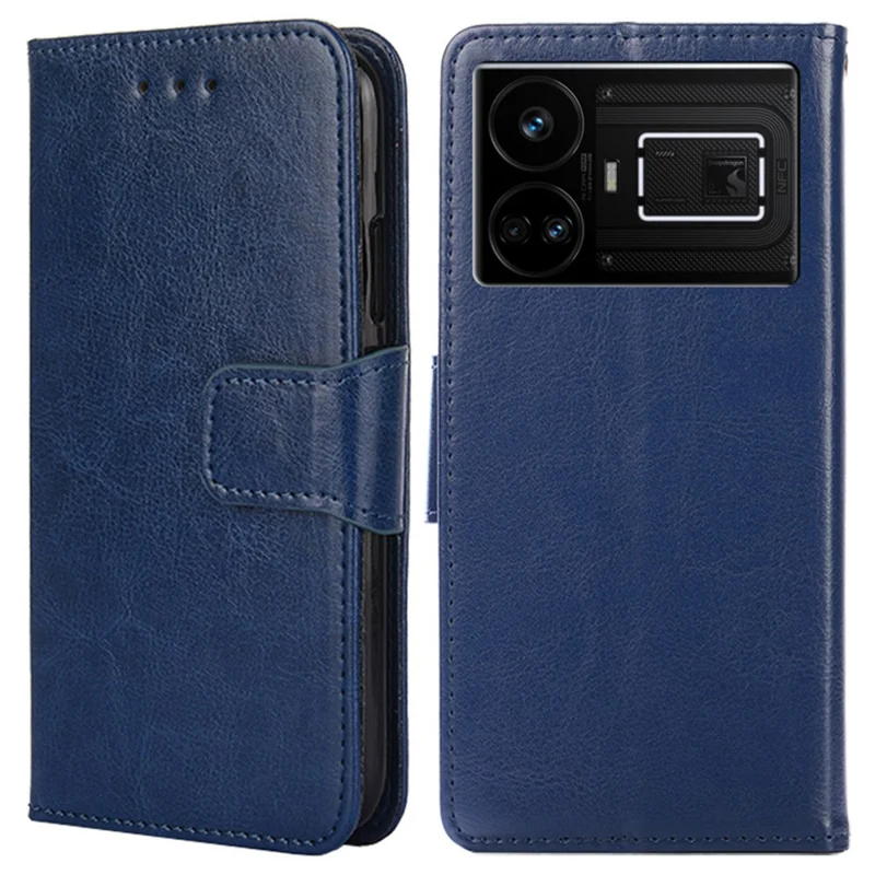 For Realme GT5 5G / GT5 240W 5G Case Full Protection Stand Wallet Cover - Sapphire
