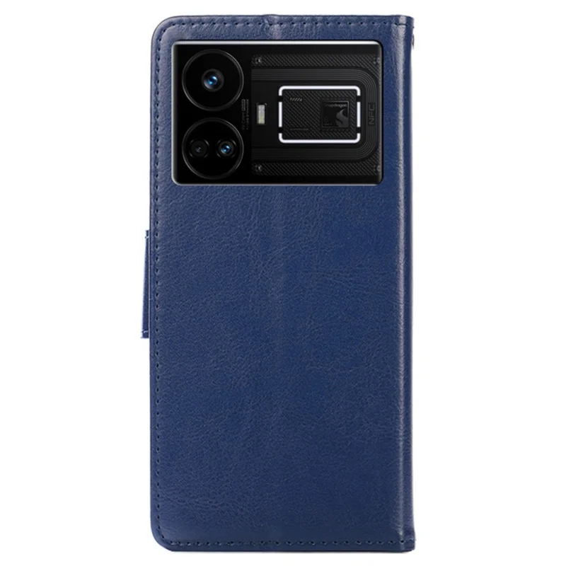 For Realme GT5 5G / GT5 240W 5G Case Full Protection Stand Wallet Cover - Sapphire