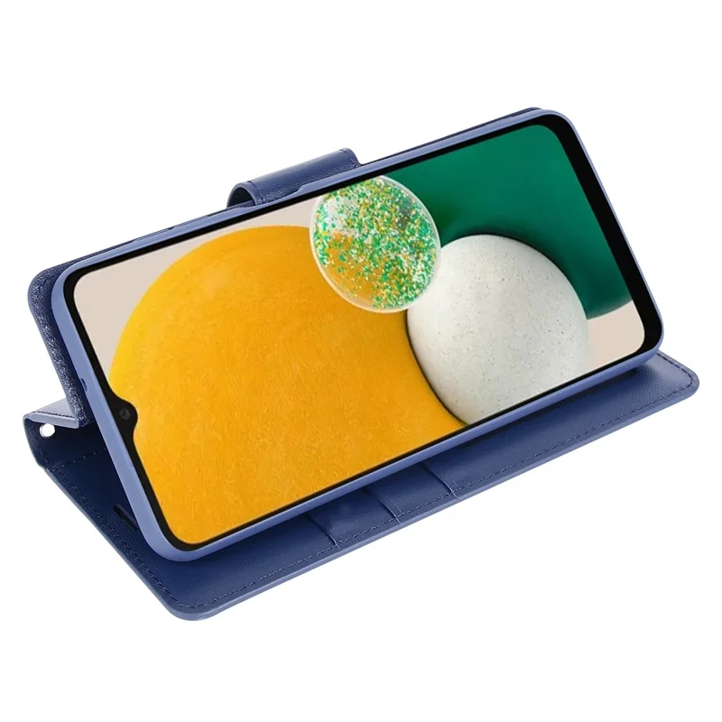 HANMAN Mill Series for Samsung Galaxy S24+ Case Wallet PU Leather Phone Cover - Sapphire