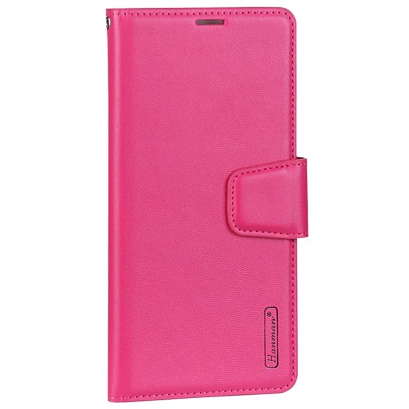 HANMAN Mill Series for Samsung Galaxy S24 Ultra Dustproof Cell Phone Case PU Leather Cover Wallet - Rose