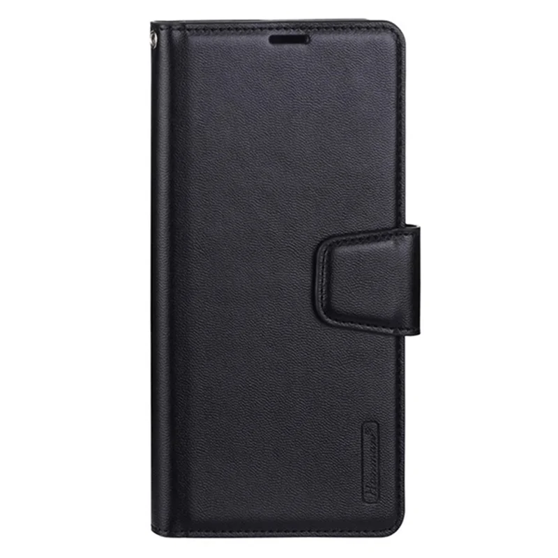 HANMAN Mill Series Phone Cover for Samsung Galaxy A15 5G Case PU Leather Wallet Phone Shell - Black