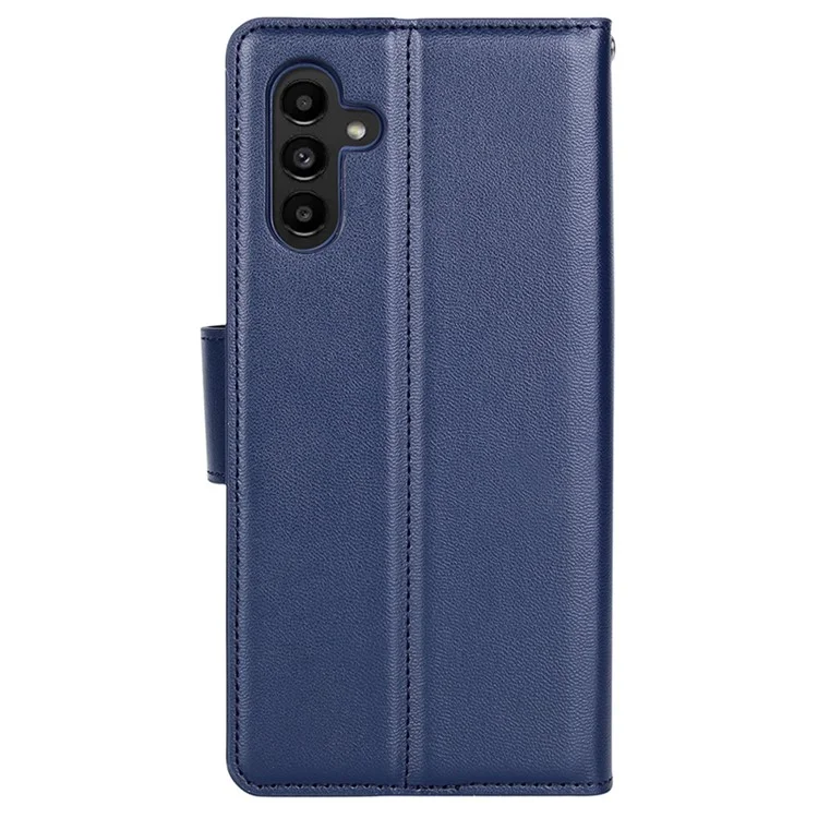 Série HANMAN Mill pour Samsung Galaxy A25 5G (Global) (161,0 x 76,5 x 8,3 mm) Étui Flip Phone Shell Wallet Housse de téléphone en cuir PU - Saphir