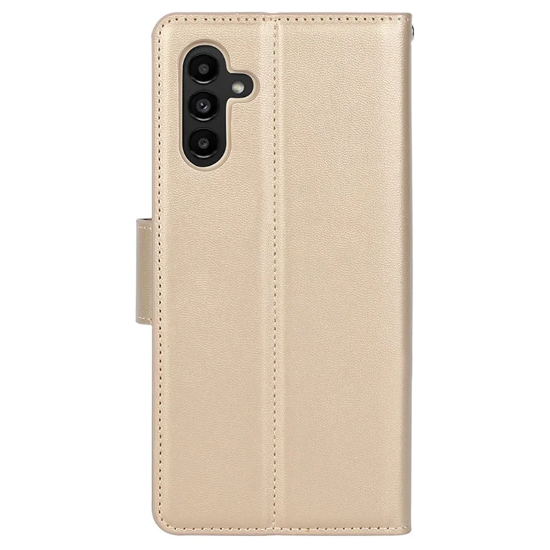 HANMAN Mill-serie til Samsung Galaxy A25 5G (Global) (161,0 x 76,5 x 8,3 mm) Flip-taske med tegnebog i PU-læder - Guld