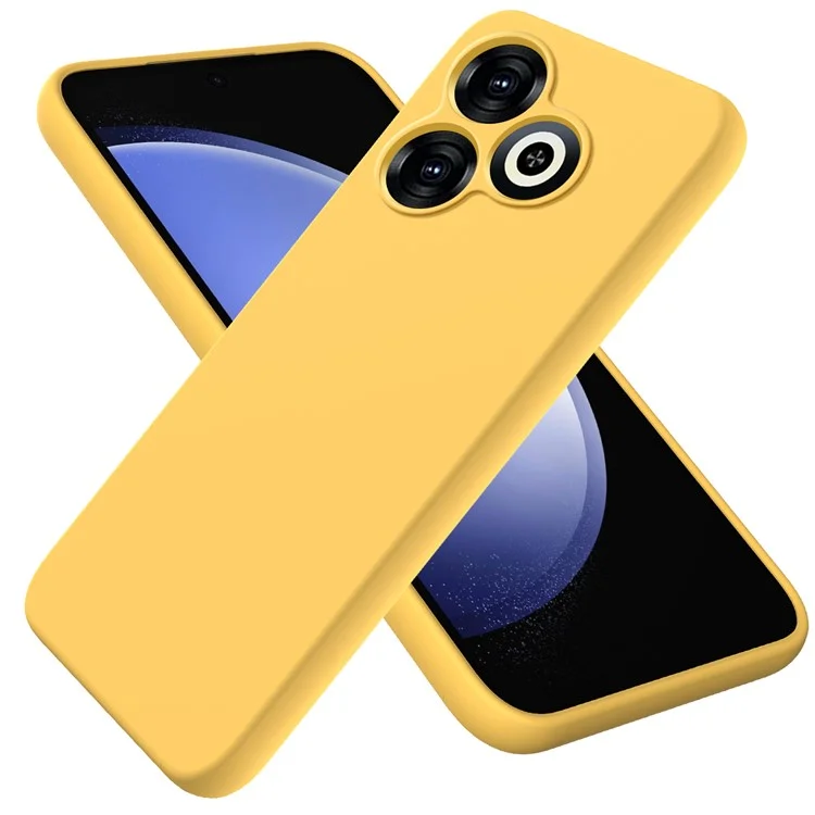 Para Infinix Smart 8 4G Silicona Funda Suave Forro Teléfono Portada Trasera con Correa - Amarilla