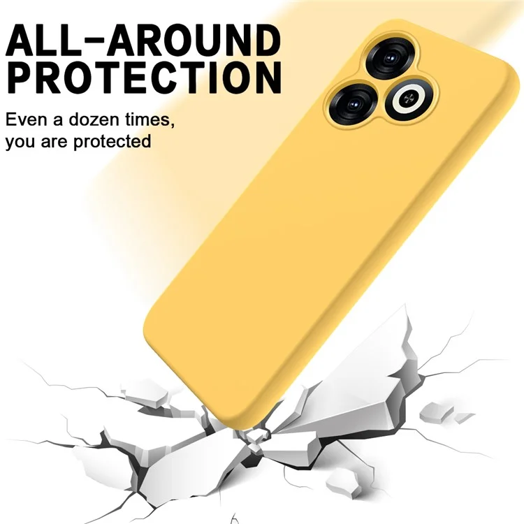 Para Infinix Smart 8 4G Silicona Funda Suave Forro Teléfono Portada Trasera con Correa - Amarilla