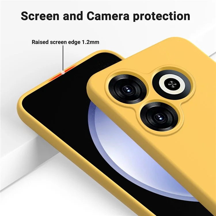 Para Infinix Smart 8 4G Silicona Funda Suave Forro Teléfono Portada Trasera con Correa - Amarilla