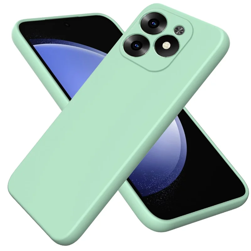 Pour Infinix Hot 40i Étui en Silicone Étui de Protection pour Téléphone Portable Doux avec Sangle - Vert