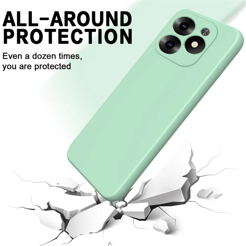 Pour Infinix Hot 40i Étui en Silicone Étui de Protection pour Téléphone Portable Doux avec Sangle - Vert