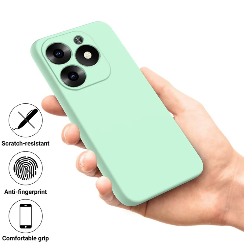 Pour Infinix Hot 40i Étui en Silicone Étui de Protection pour Téléphone Portable Doux avec Sangle - Vert