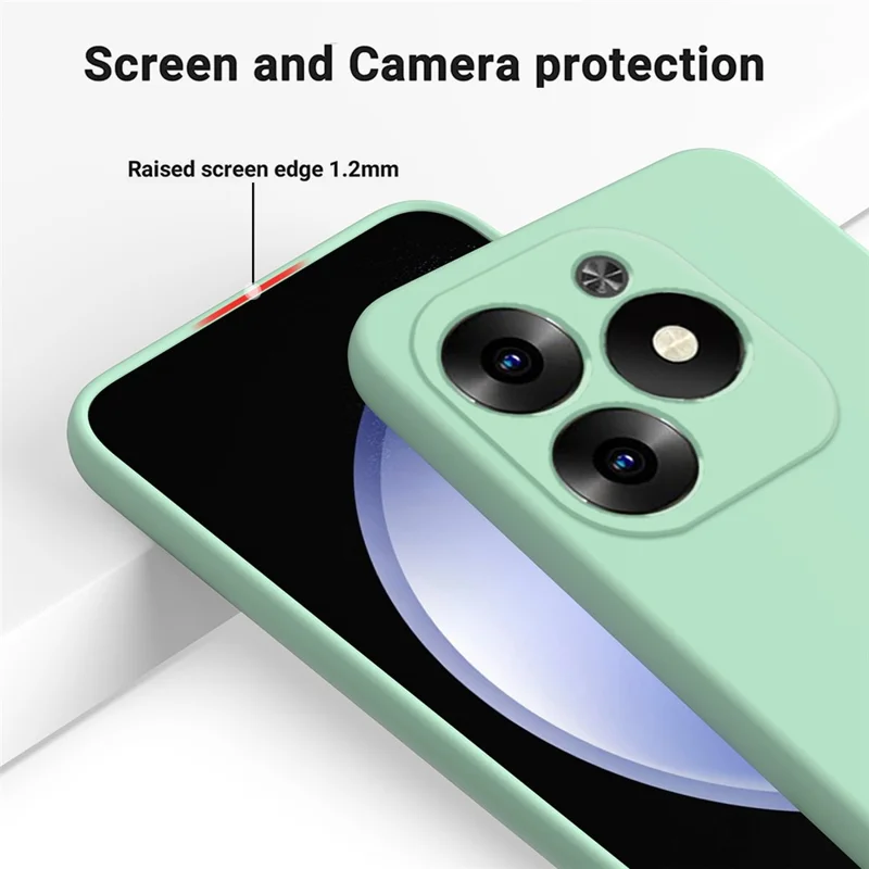 Pour Infinix Hot 40i Étui en Silicone Étui de Protection pour Téléphone Portable Doux avec Sangle - Vert