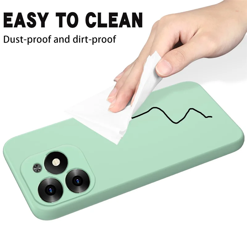 Pour Infinix Hot 40i Étui en Silicone Étui de Protection pour Téléphone Portable Doux avec Sangle - Vert