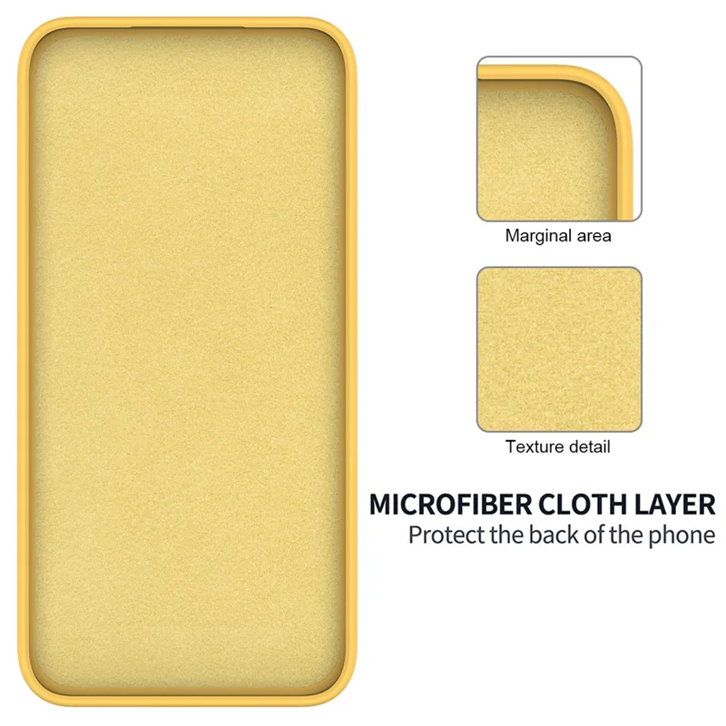 For Infinix Hot 40i Silicone Case Cover Soft Phone Protective Case with A Strap - Yellow