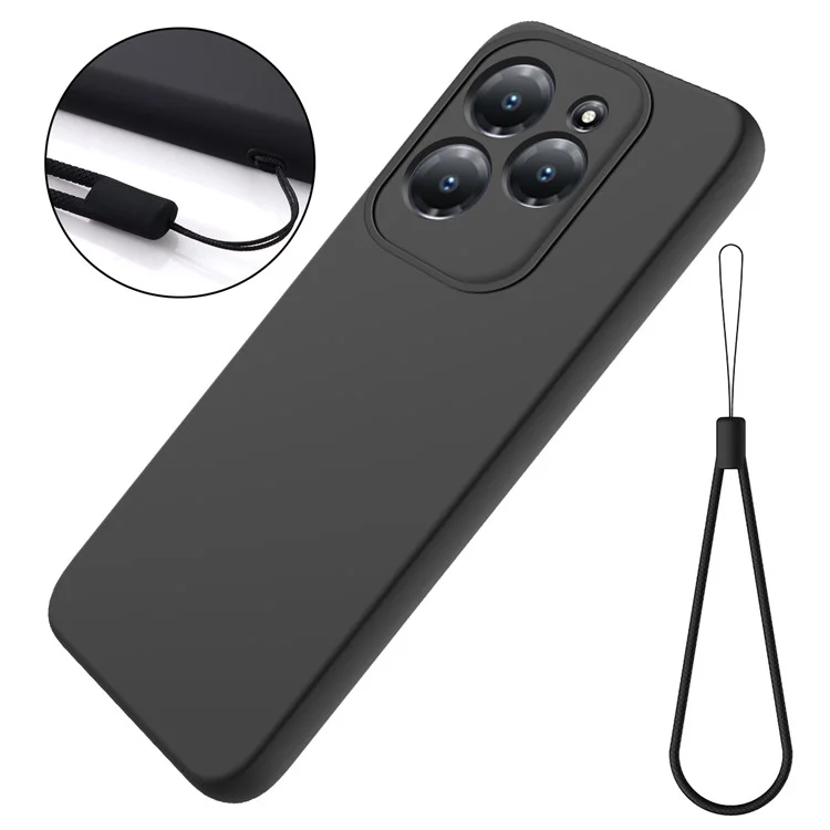 For Infinix Hot 40  /  40 Pro Silicone Case Back Cover Anti-Scratch Phone Protector - Black