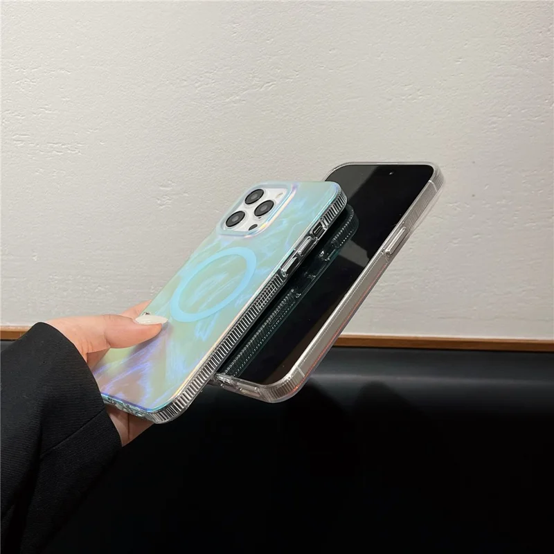 For iPhone 15 Pro Max Phone Case TPU+PC Anti-drop Back Cover - Style B