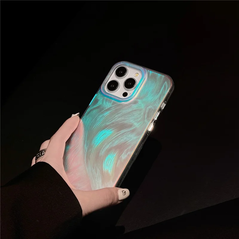 For iPhone 15 Pro Max Phone Case TPU+PC Anti-drop Back Cover - Style B