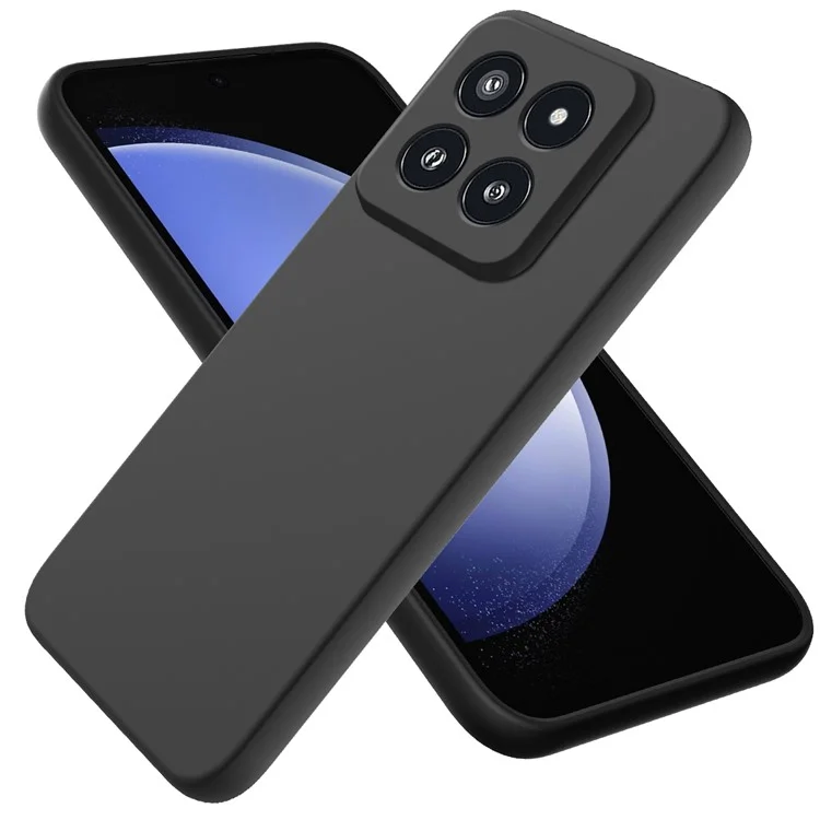 Силиконовый чехол для Xiaomi 14 Pro, ударопрочный чехол для телефона с ремешком на запястье - черный